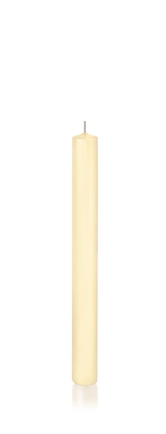 10x Stabkerzen in Cellophan 250/23mm (Bisquit)