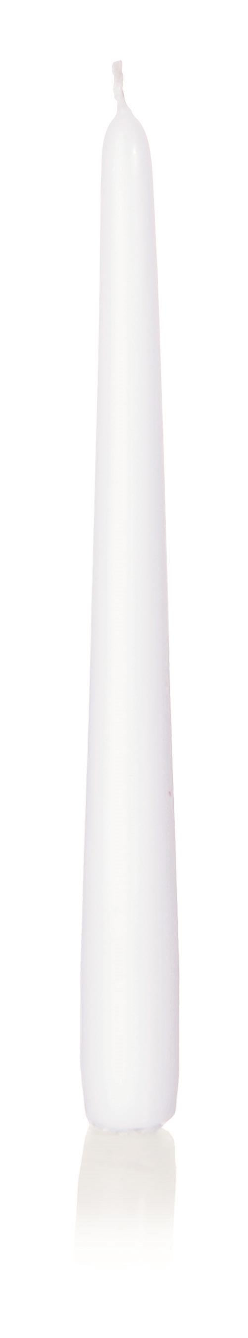 12x Konische Kerzen 250/25mm (Weiß)