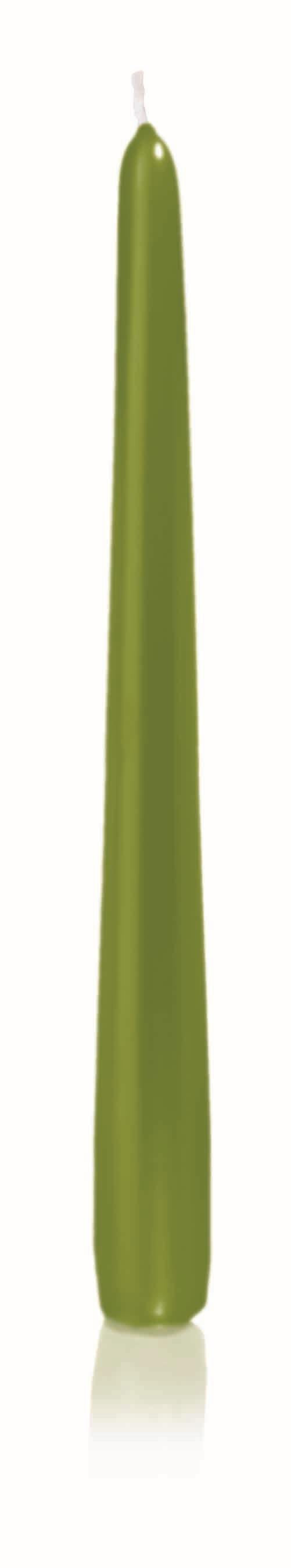 12x Konische Kerzen 250/25mm (Grün)