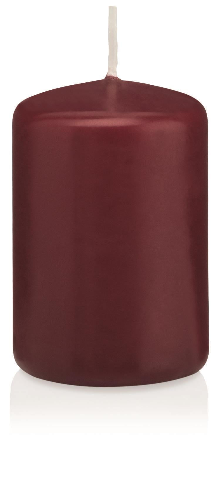 16x Stumpenkerzen 120/60mm (Bordeaux)
