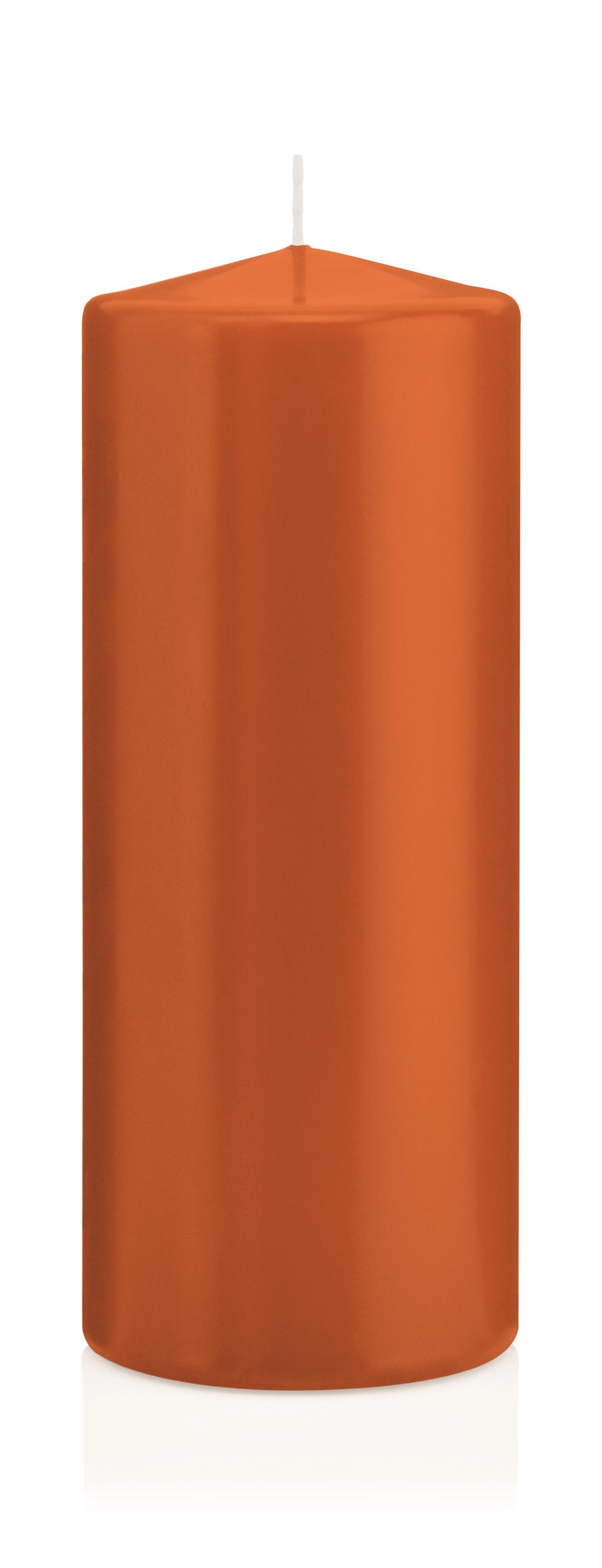 6x Stumpenkerzen in Cellophan 200/80mm (Aprikose)