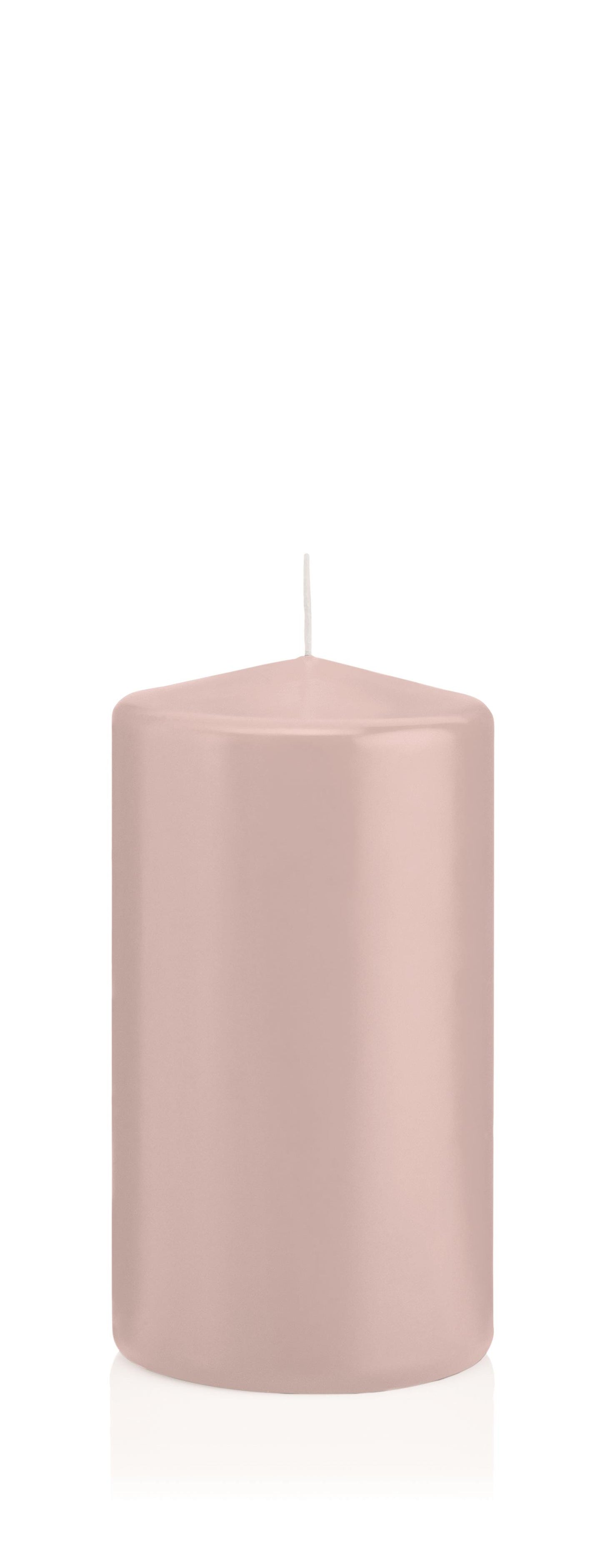 12x Stumpenkerzen in Cellophan 130/70mm (Rosé)