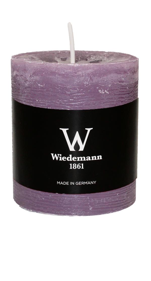 8x Wiedemann Marble Kerze durchgefärbt ASF 80/68mm (Mauve)