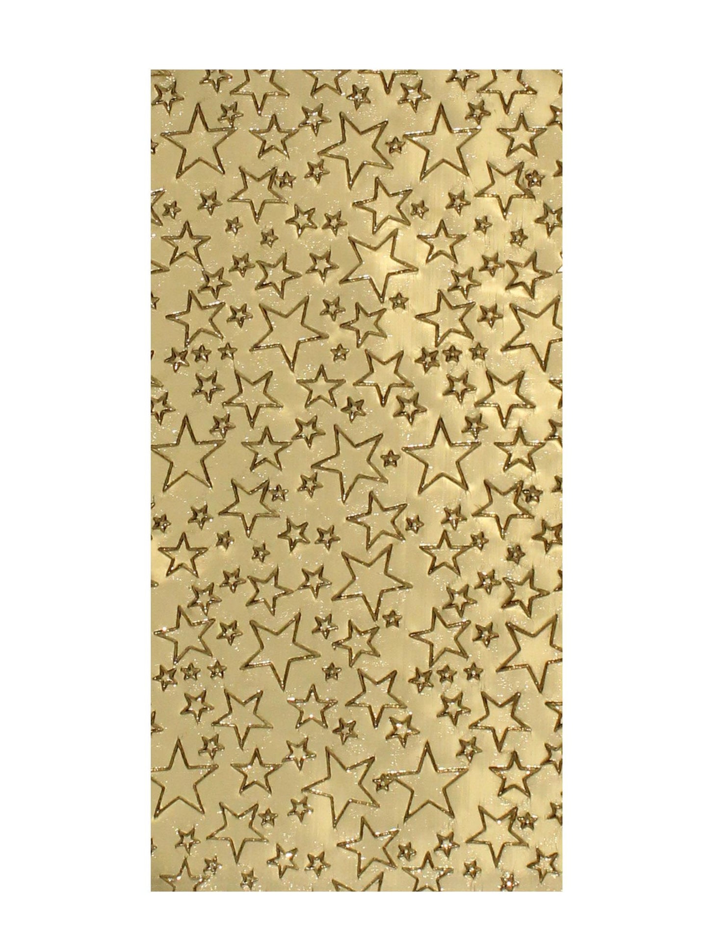 10x Wachsplatten Sterne Kartonware 200/100mm (Gold)