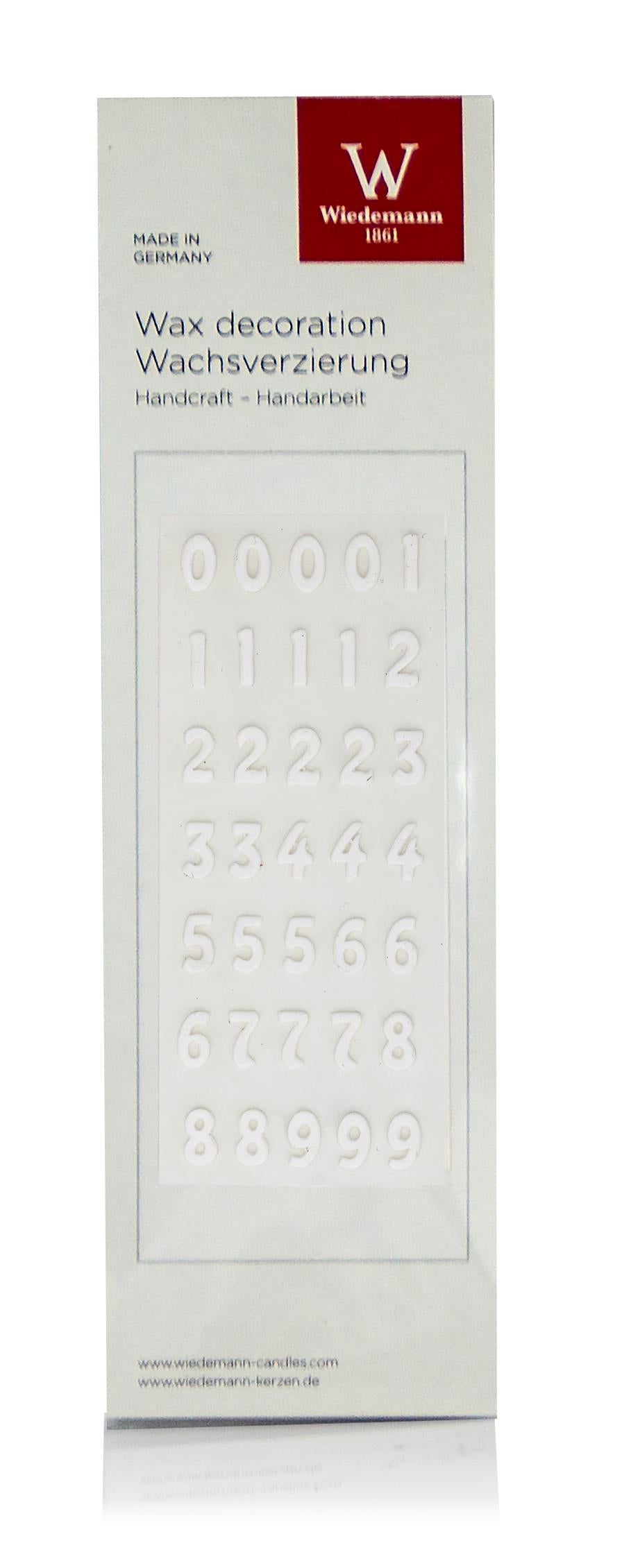 Zahlen-Set 0-9 BASIC 8mm (Weiß)