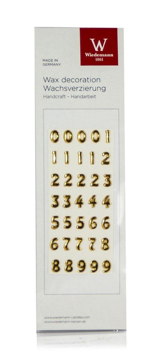 Zahlen-Set 0-9 BASIC 8mm (Gold)