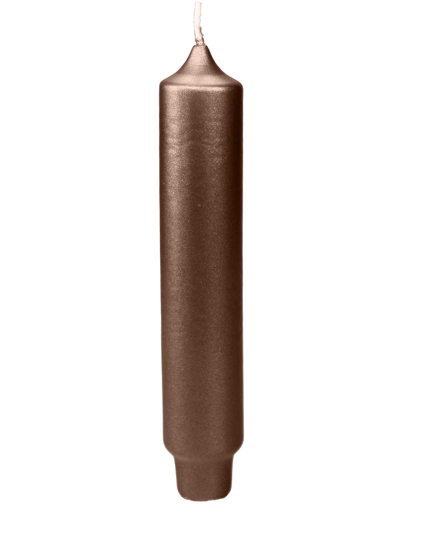 8x Punchkerze lackiert Seidenmatt 164/28mm (Braun)