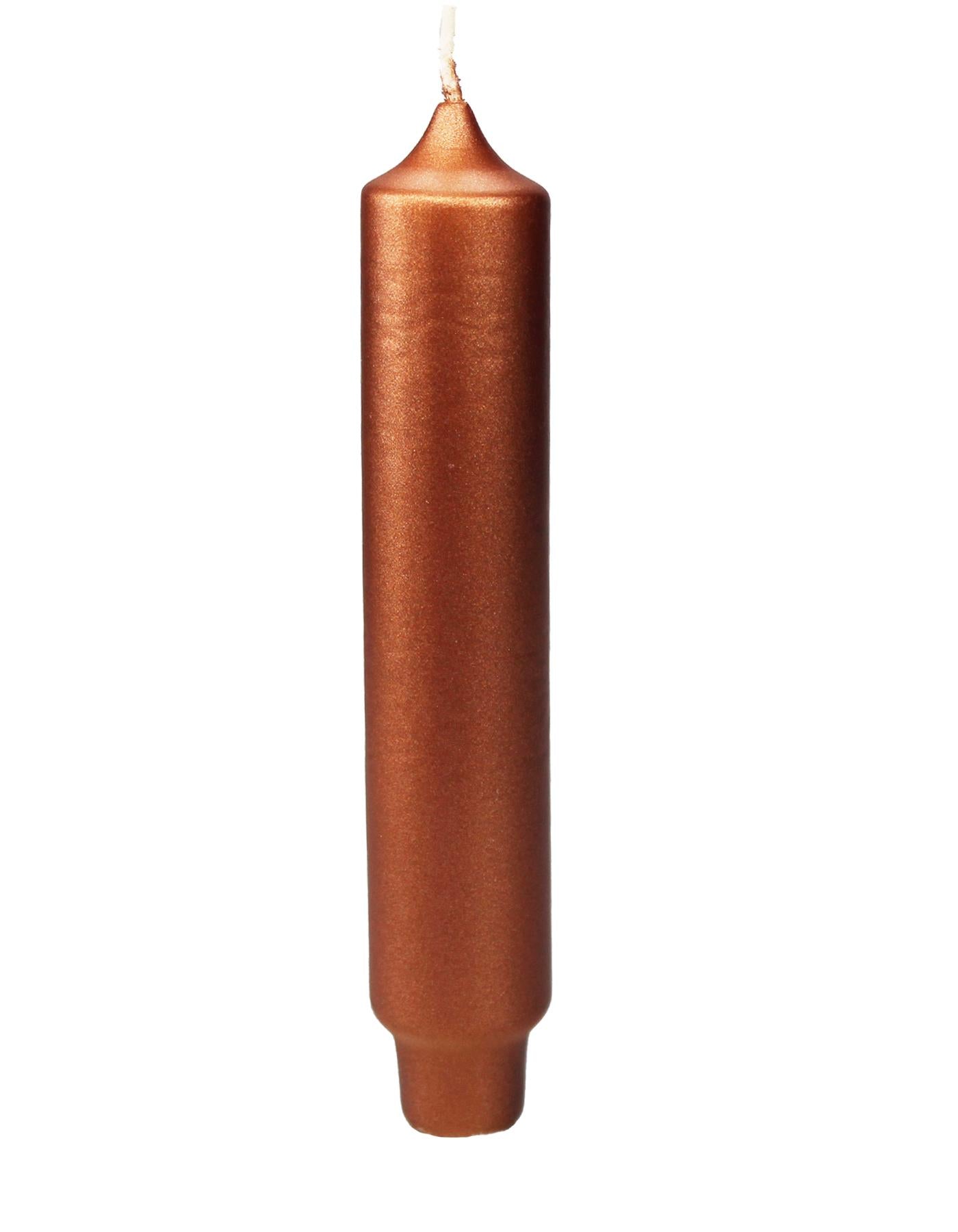8x Punchkerze lackiert Seidenmatt 164/28mm (Cognac)