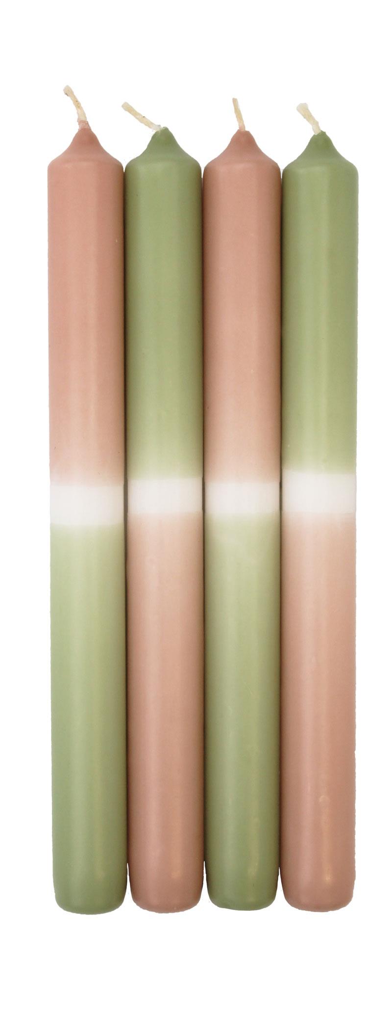 4x Dip Dye Candles 116 Aloe Vera - 022 Lachs 250/23mm (Sortiert)