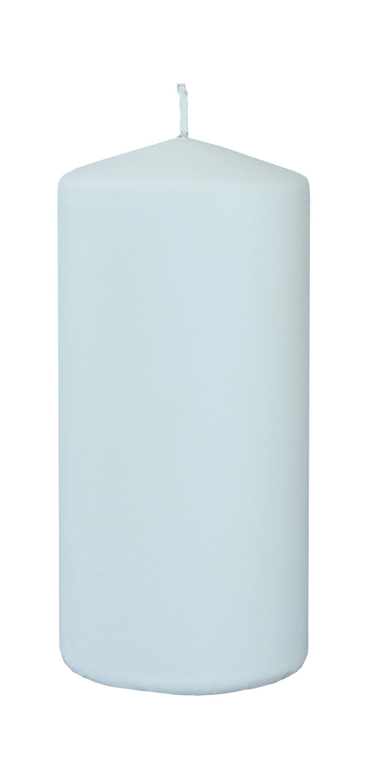 4x Flachkopfkerze Frosted Pastel 150/70mm (Himmelblau)