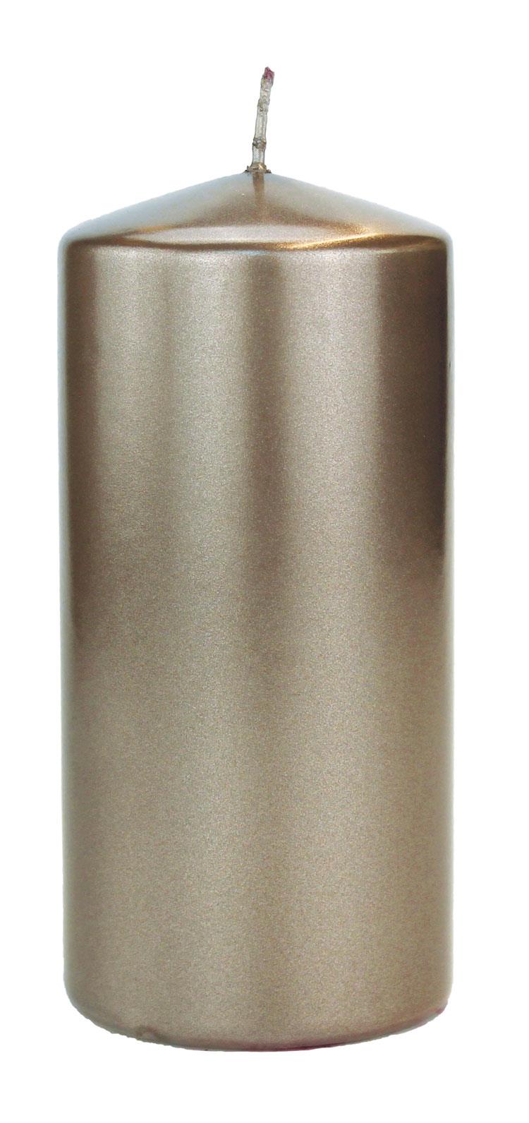 4x Flachkopfkerze Metallic 150/70mm (Quarz Metallic)