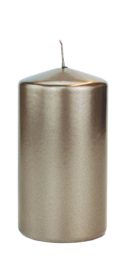 4x Flachkopfkerze Metallic 130/70mm (Quarz Metallic)