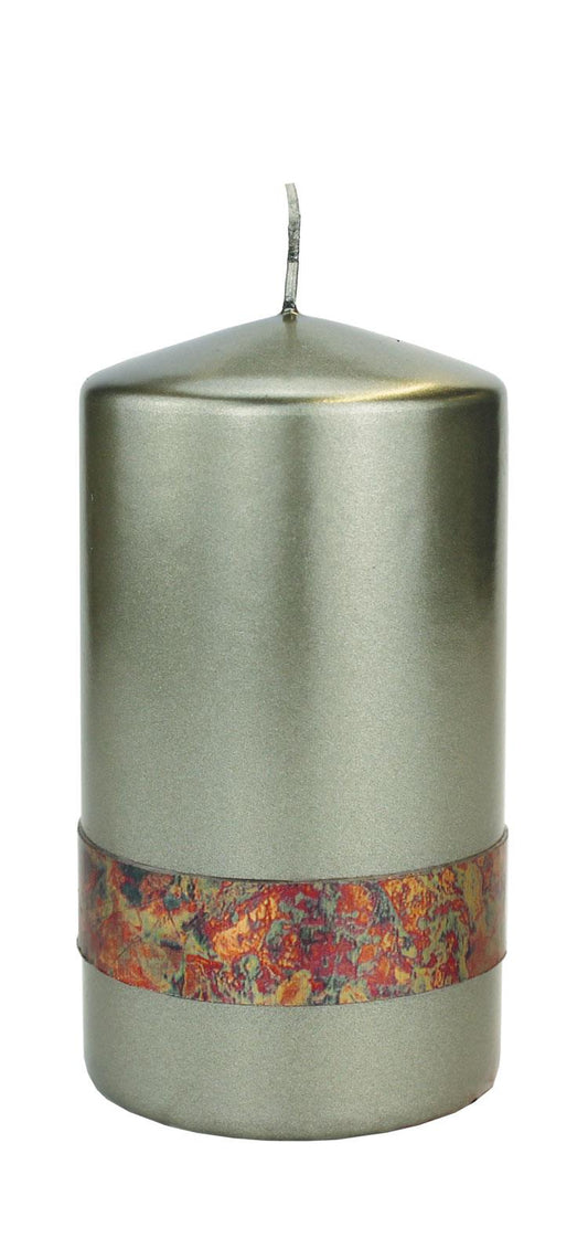 4x Flachkopfkerze Trendy oxidation 130/70mm (Jadegrün Metallic)