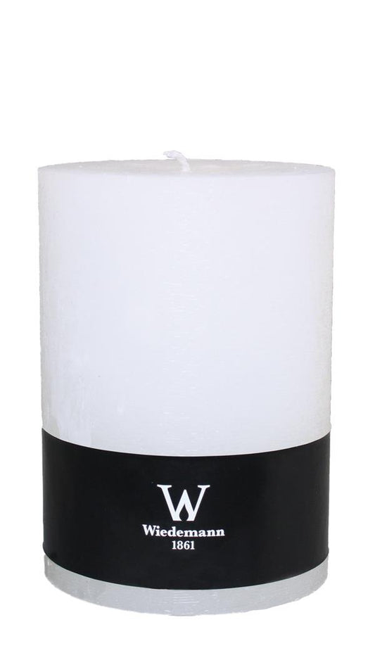 4x Wiedemann Marble Kerze durchgefärbt ASF 140/100mm (Weiß)