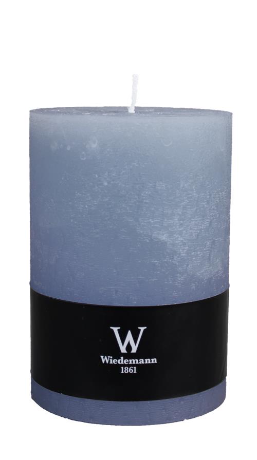 4x Wiedemann Marble Kerze durchgefärbt ASF 140/100mm (Graublau)