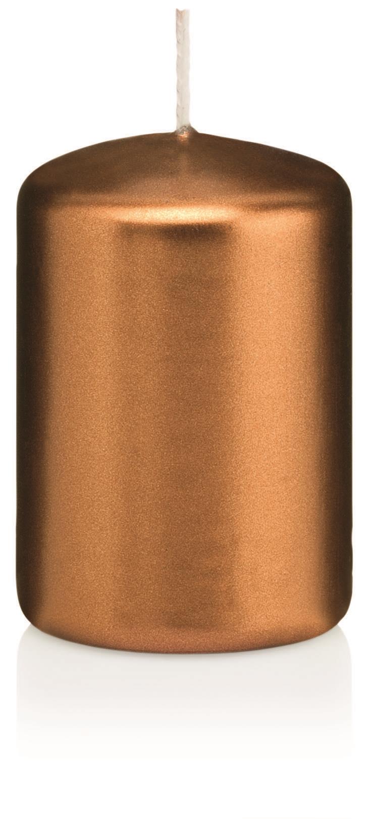 12x Stumpenkerzen in Cellophan 200/70mm (Kupfer)